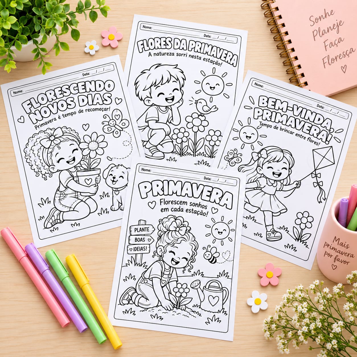 DESENHOS PARA COLORIR - PRIMAVERA - Imagem 2