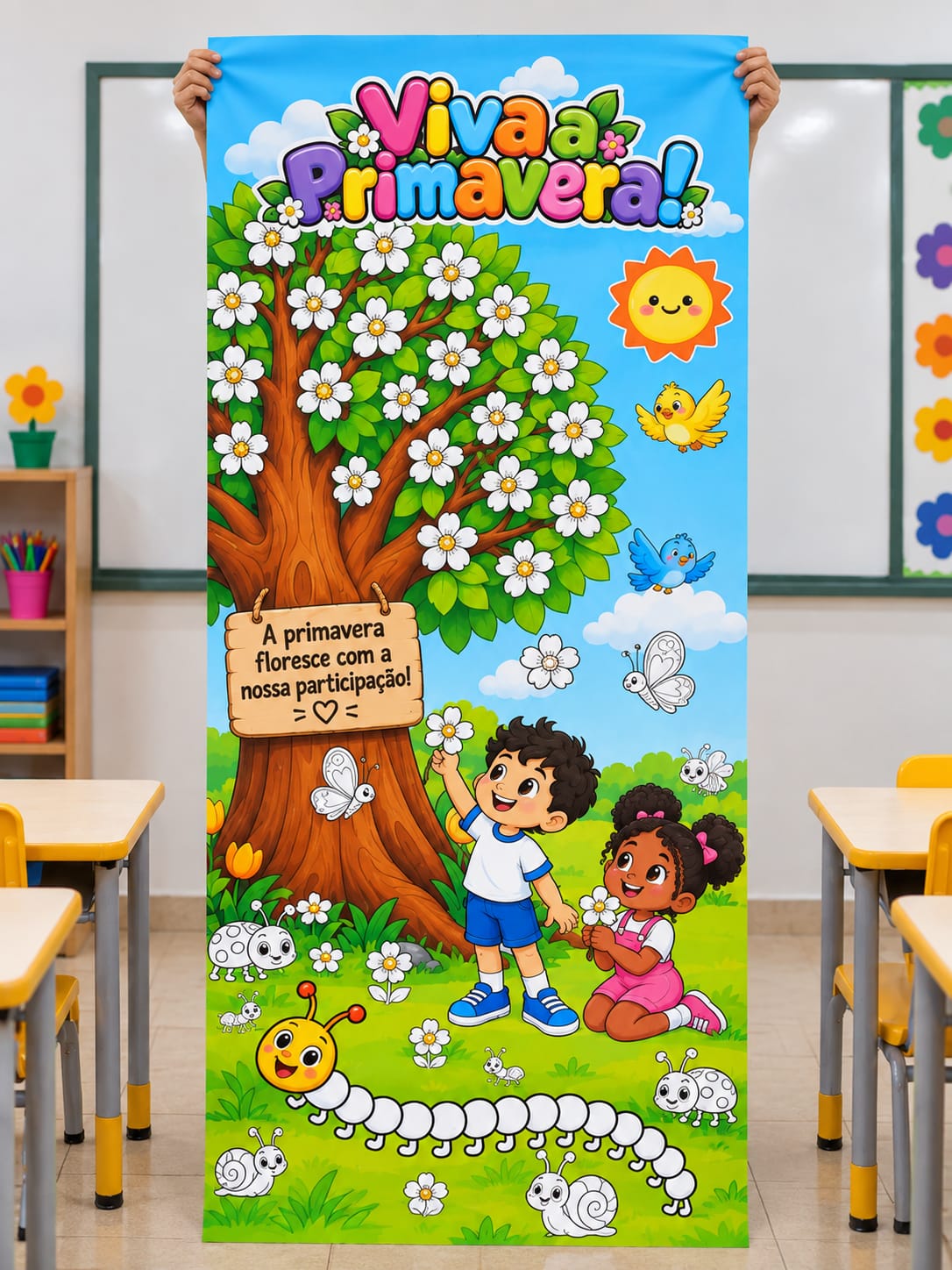 CARTAZ DE PORTA PARTICIPATIVO - PRIMAVERA - Imagem 2