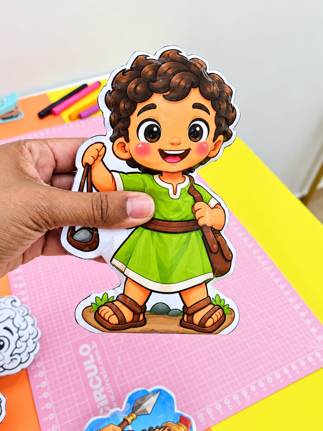 CARTAZ INTERATIVO + SQUISHY - DAVI E GOLIAS - Imagem 6