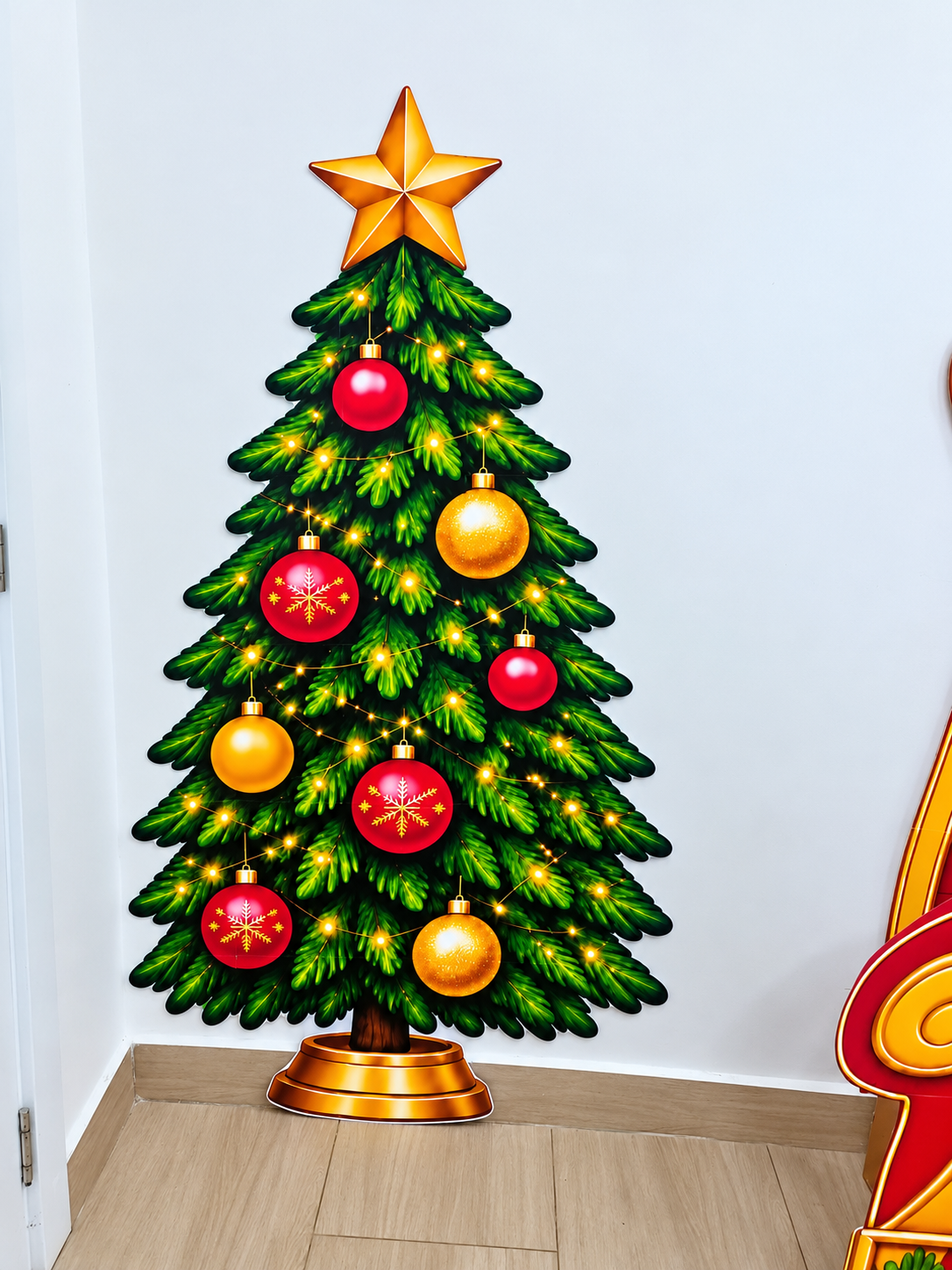 CENÁRIO DE NATAL COM TRONO VERMELHO - Imagem 4