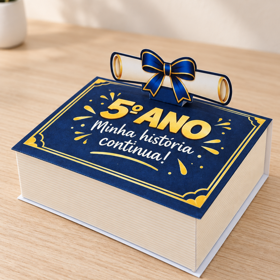 LEMBRANCINHA FORMATURA 5º ANO – CAIXA-LIVRO