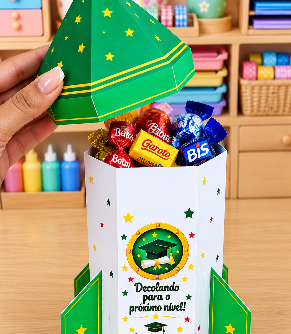 LEMBRANCINHA FORMATURA ABC – FOGUETE VERDE