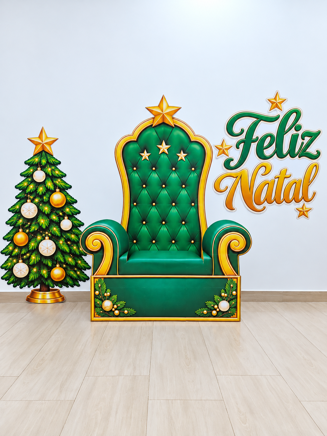 CENÁRIO DE NATAL COM TRONO VERDE - Imagem 3