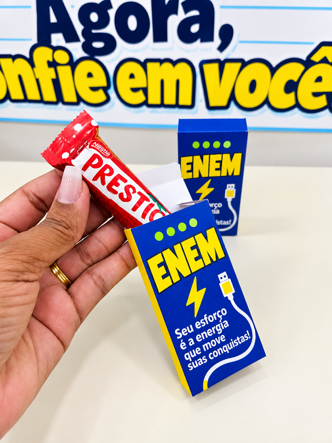 ENEM – ENERGIA EXTRA – CARTAZ, CESTA E LEMBRANCINHA - Imagem 2