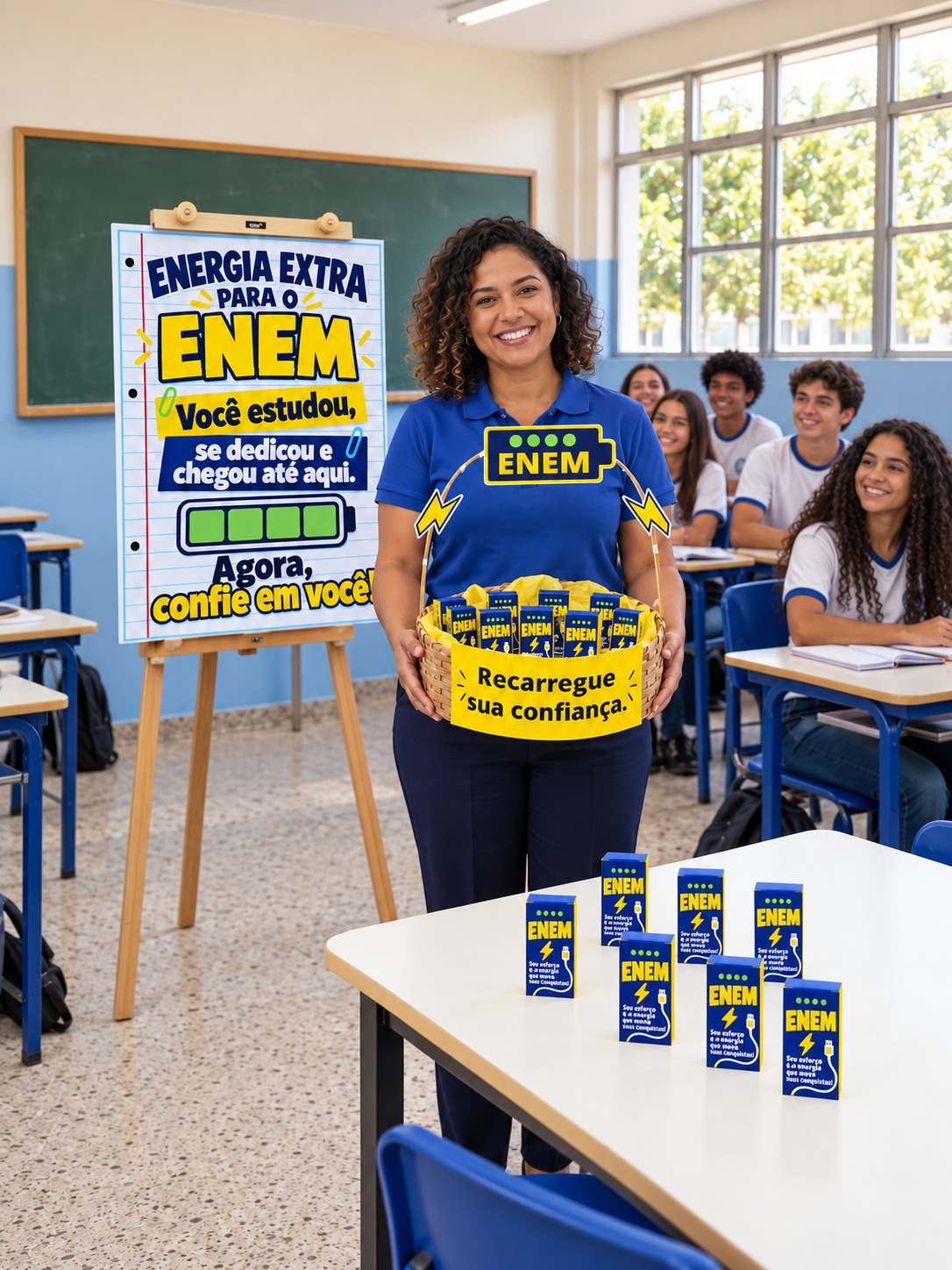 ENEM – ENERGIA EXTRA – CARTAZ, CESTA E LEMBRANCINHA - Imagem 6