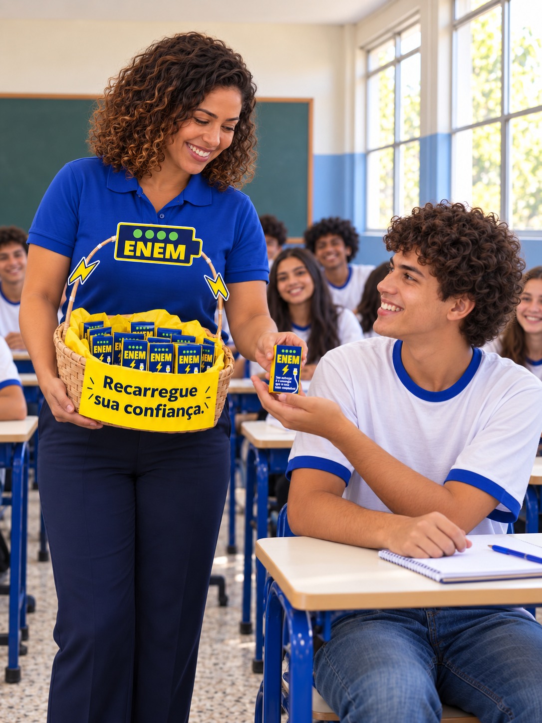 ENEM – ENERGIA EXTRA – CARTAZ, CESTA E LEMBRANCINHA - Imagem 3
