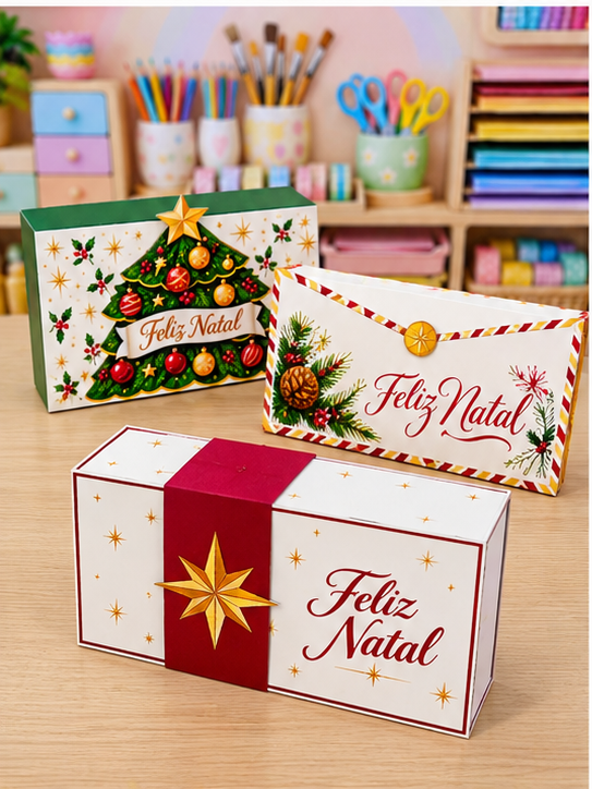 EMBALAGENS DE NATAL PARA CAIXA DE BOMBOM